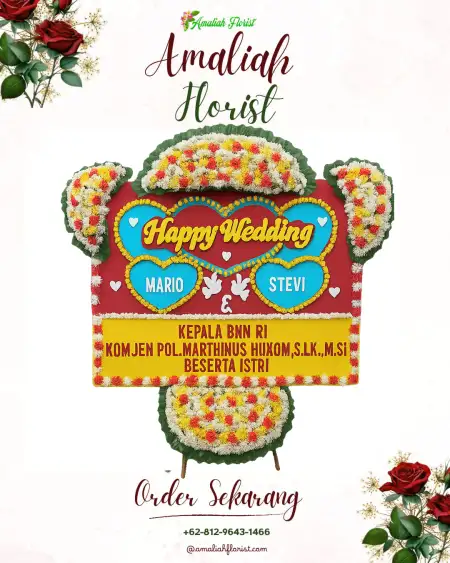 Papan Bunga Pernikahan Tanjung Karang
